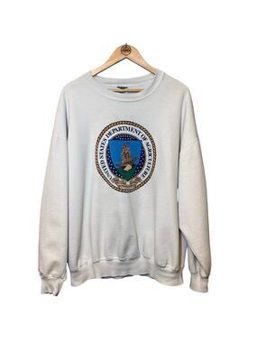 VTG United States Department of Agriculture Sweatshirt Crest White Unisex 2XL